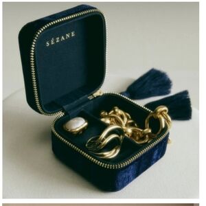 Sezane Velvet Jewelry Case